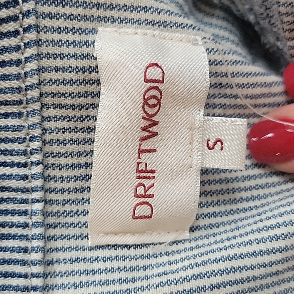 Driftwood Lagoon Striped Floral Embroidered Denim Jacket - Picture 12 of 16